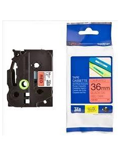 BROTHER CINTA ROTULADORA LAMINADA TEXTO NEGRO SOBRE ROJO - 36MMX8M