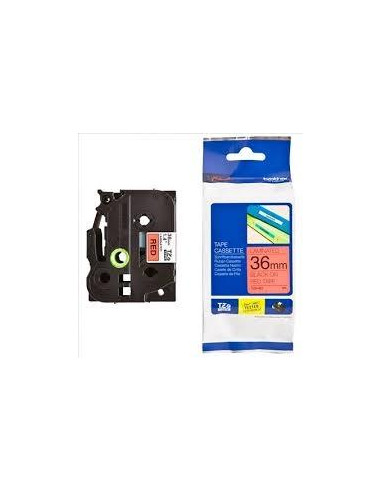 BROTHER CINTA ROTULADORA LAMINADA TEXTO NEGRO SOBRE ROJO - 36MMX8M