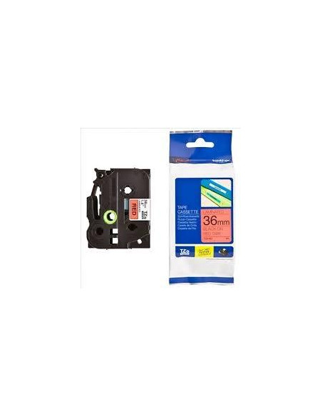 BROTHER CINTA ROTULADORA LAMINADA TEXTO NEGRO SOBRE ROJO - 36MMX8M