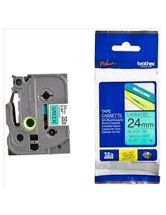 BROTHER CINTA ROTULADORA LAMINADA TEXTO NEGRO SOBRE VERDE - 24MMX8M