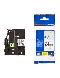 BROTHER CINTA ROTULADORA LAMINADA FLEXIBLE TEXTO NEGRO SOBRE BLANCO - 24MMX8M