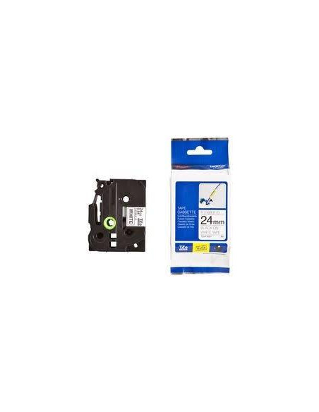 BROTHER CINTA ROTULADORA LAMINADA BLANCO SOBRE NEGRO DE 24MMX8M  FLEXIBLES
