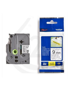 BROTHER CINTA ROTULADORA LAMINADA SUPER ADHESIVA TEXTO NEGRO SOBRE TRANSPARENTE - 9MMX8M