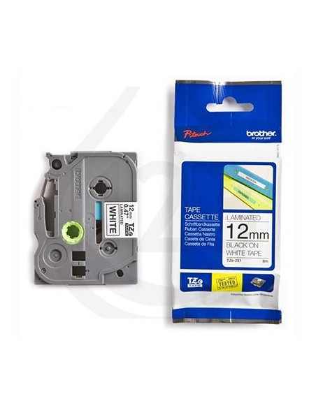 BROTHER CINTA ROTULADORA LAMINADA SUPER ADHESIVA TEXTO NEGRO SOBRE TRANSPARENTE - 18MMX8M