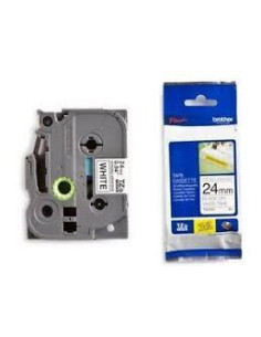 BROTHER CINTA ROTULADORA LAMINADA SUPER ADHESIVA TEXTO NEGRO SOBRE BLANCO - 24MMX8M