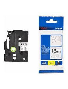 BROTHER CINTA ROTULADORA LAMINADA DE SEGURIDAD TEXTO NEGRO SOBRE BLANCO - 18MMX8M