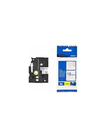 BROTHER CINTA LAMINADA DE SEGURIDAD TEXTO NEGRO SOBRE BLANCO 18MMX8M