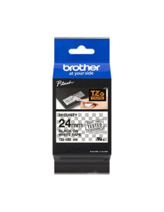 BROTHER CINTA ROTULADORA LAMINADA DE SEGURIDAD TEXTO NEGRO SOBRE BLANCO - 24MMX8M