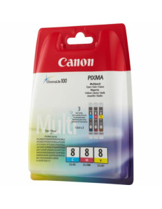 CANON TINTA MULTIPACK CMY IP 420052005200R6600D4300530045006700D - PRO 9000 - MP 500800830530600610 PACK 3 - CLI 8