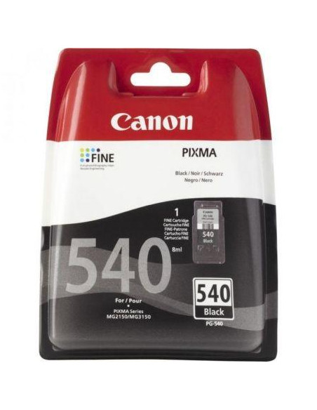CARTUCHO INKJET CANON PG-540 PIXMA MG21503150 180 pag NEGRO 5225B001