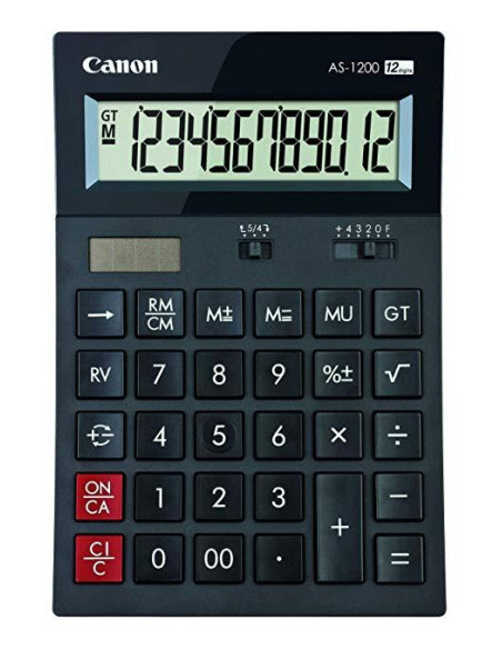 CANON CALCULADORA AS-1200 ALIMENTACION DUAL SOLAR Y PILAS