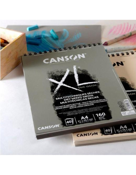 CANSON BLOC DIBUJO XL SAND GRAIN 40H A4 NATURAL