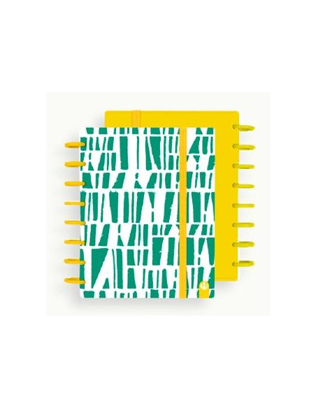 CARCHIVO CUADERNO INGENIOX LIMITED EDITION ESPIRAL A5 100H CUADRÍCULA 5X5 TAPAS PP SEMI-RÍGIDO CIERRE CGOMA VERDE