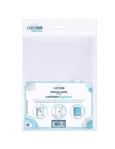 CARCHIVO SOBRE INGENIOX A5 EXTRAÍBLE CIERRE CVELCRO POLIPROPILENO TRANSPARENTE