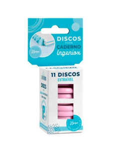 CARCHIVO ESTUCHE 11 DISCOS PARA CUADERNO INGENIOX 30MM PLÁSTICO ROSA
