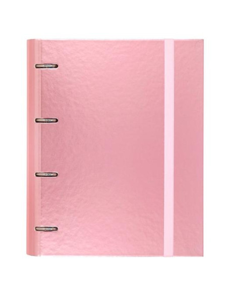 CARPEBLOC CARCHIVO METAL PP F 4 anMIXTAS 35mm con REC 100 hj CUADRIC5x5 ROSA