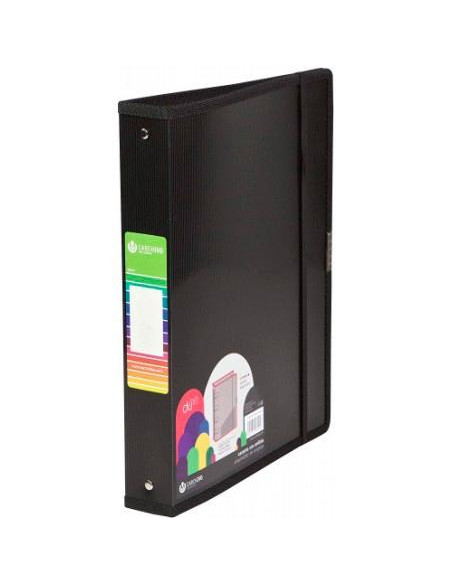 CARCHIVO CARPETA ANILLAS 4 X 40MM A4 CGOMA PP DUNE NEGRO