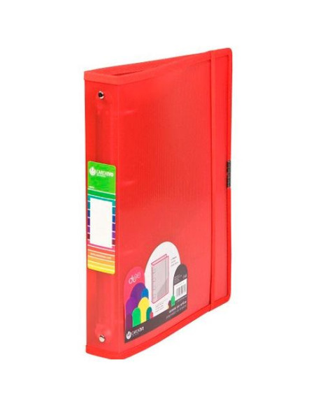 CARCHIVO CARPETA ANILLAS 4 X 40MM A4 CGOMA PP DUNE ROJO