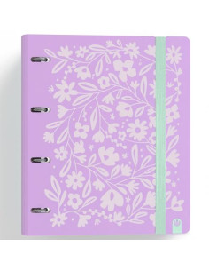 CARCHIVO CARPETA ANILLAS 4X35MM CARPEBLOCK 360 CRECAMBIO 100H 90GR 4 SEPARADORES PP RÍGIDO FOAM VIOLETA