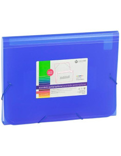 CARCHIVO CLASIFICADOR ACORDEÓN FOLIO 13 DPTOS CGOMA PP TRANSLÚCIDO AZUL