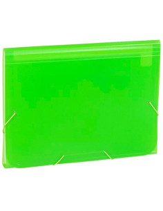 CARCHIVO CLASIFICADOR ACORDEÓN FOLIO 13 DPTOS CGOMA PP TRANSLÚCIDO VERDE