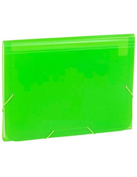 CARCHIVO CLASIFICADOR ACORDEÓN FOLIO 13 DPTOS CGOMA PP TRANSLÚCIDO VERDE