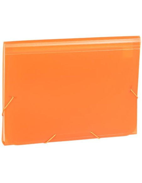CARCHIVO CLASIFICADOR ACORDEÓN FOLIO 13 DPTOS CGOMA PP TRANSLÚCIDO NARANJA