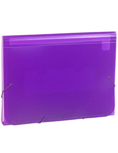 CARCHIVO CLASIFICADOR ACORDEÓN FOLIO 13 DPTOS CGOMA PP TRANSLÚCIDO VIOLETA