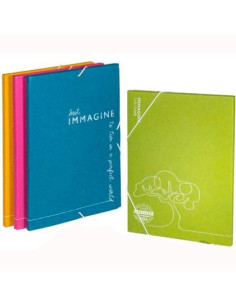 CARCHIVO CARPETA IMMAGINE TRES SOLAPAS GOMAS A4 100 RECICLADO SURTIDO