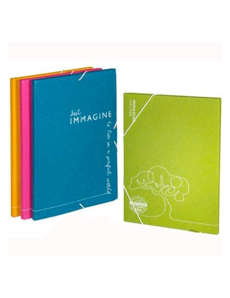 CARCHIVO CARPETA IMMAGINE TRES SOLAPAS GOMAS A4 100 RECICLADO SURTIDO