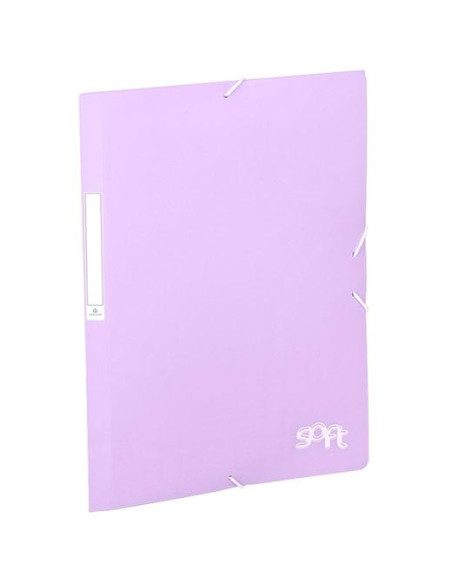 CARCHIVO CARPETA SOLAPAS FOLIO CGOMAS PP SOFT MALVA PASTEL