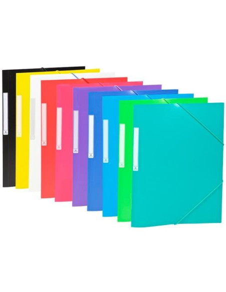 CARCHIVO CARPETA 3 SOLAPAS FOLIO CGOMAS PP OPACO EXPOSITOR 50 CSURTIDOS