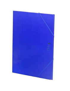 CARCHIVO CARPETA 3 SOLAPAS FOLIO CGOMAS CARTÓN BRILLO LUZ AZUL MARINO