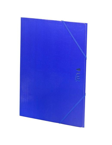 CARCHIVO CARPETA 3 SOLAPAS FOLIO CGOMAS CARTÓN BRILLO LUZ AZUL MARINO