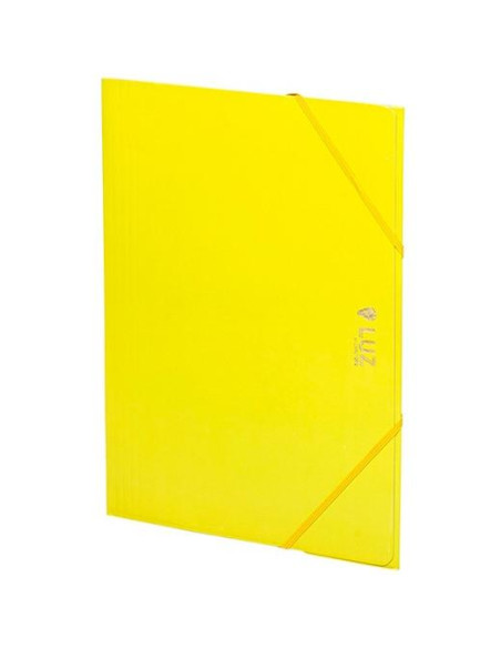 CARCHIVO CARPETA 3 SOLAPAS FOLIO CGOMAS CARTÓN BRILLO LUZ AMARILLO