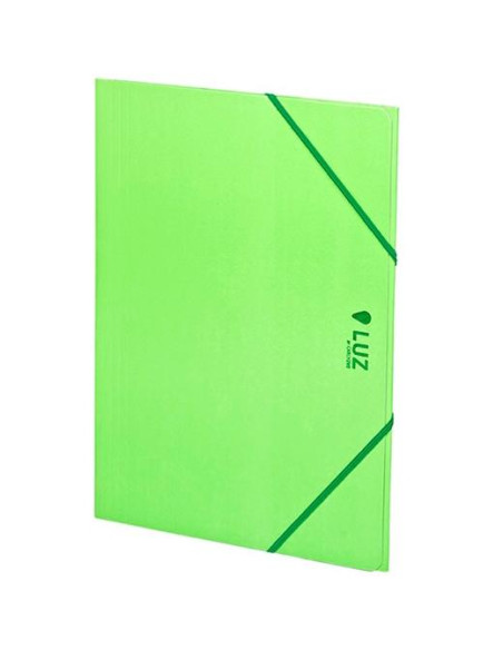 CARCHIVO CARPETA 3 SOLAPAS FOLIO CGOMAS CARTÓN BRILLO LUZ VERDE
