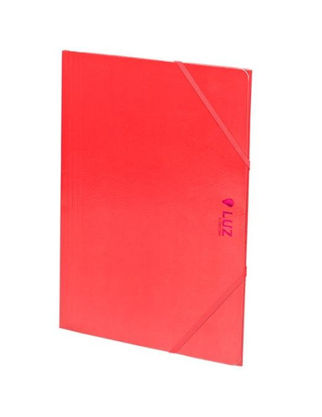 CARCHIVO CARPETA 3 SOLAPAS FOLIO CGOMAS CARTÓN BRILLO LUZ ROSA