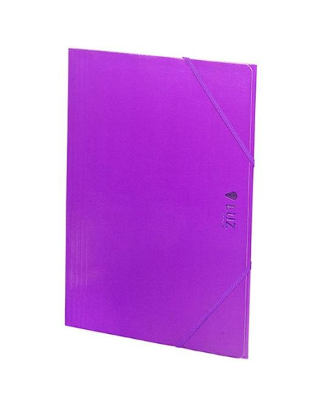 CARCHIVO CARPETA 3 SOLAPAS FOLIO CGOMAS CARTÓN BRILLO LUZ VIOLETA
