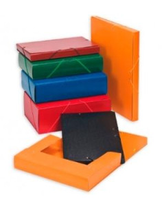 CARCHIVO CARPETA DE PROYECTOS 3CM MONTADA CARTÓN COMPACTO PINTADO BRILLO CON GOMAS FOLIO AZUL