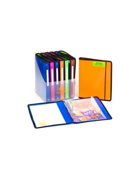 CARCHIVO CARPETA ANILLAS 4X25MM PP DIAGONAL FOLIO C GOMA PLANA AZUL-