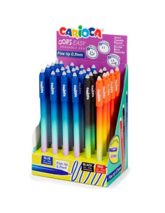 CARIOCA BOLÍGRAFO TINTA BORRABLE OPPS EASY 07MM COLORES SURTIDOS EXPOSITOR 30 UD