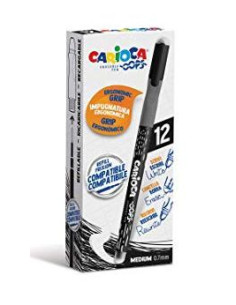CARIOCA BOLÍGRAFO OOPS MONOCOLOR NEGRO CAJA 12 UD