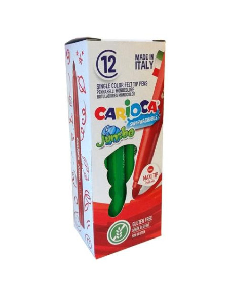 CARIOCA ROTULADOR JUMBO PUNTA MAXI VERDE CAJA 12 UD