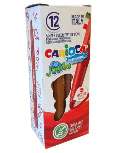 CARIOCA ROTULADOR JUMBO PUNTA MAXI MARRÓN CAJA 12 UD