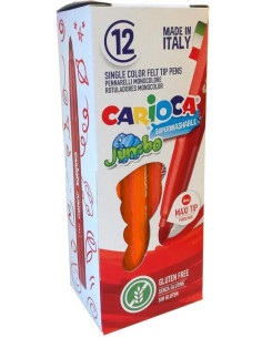 CARIOCA ROTULADOR JUMBO PUNTA MAXI NARANJA CAJA 12 UD