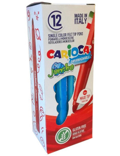 CARIOCA ROTULADOR JUMBO PUNTA MAXI AZUL CLARO CAJA 12UD
