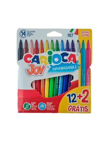 CARIOCA ROTULADORES JOY SUPER LAVABLES CSURTIDOS ESTUCHE 122 UD GRATIS