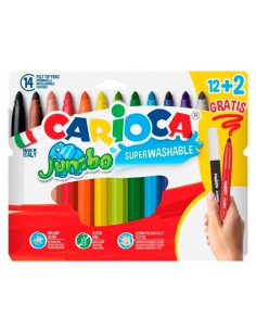 CARIOCA ROTULADORES JUMBO SUPER LAVABLES CSURTIDOS ESTUCHE 122 UD GRATIS