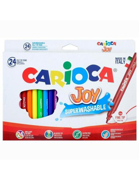 CARIOCA ROTULADOR JOY PUNTA FINA COLORES SURTIDOS ESTUCHE 24 UD