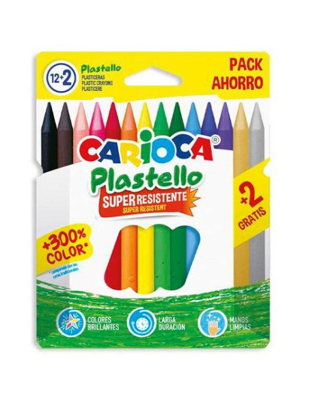 CARIOCA PLASTICERAS RESISTENTES PLASTELLO CSURTIDOS ESTUCHE 122 UD GRATIS
